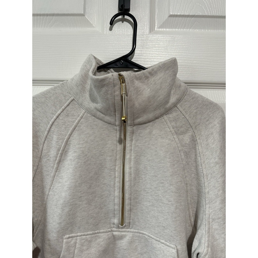 Lululemon Scuba oversized half-zip hoodie Grey And Gold Zipper Size M/L - Picture 4 of 7